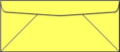 Limited Papers #10 Envelopes | Gummed Sealing | Bulk Mail Materials | Ideal for Letters, Direct Mail, Greeting Cards | Standard Business Envelopes | 4 ??x 9 ? | 100 Bright Lemon Pieces